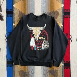 Vintage 90s Arizona Aztec Animal Nature Crewneck Sweatshirt Size Small USA Made